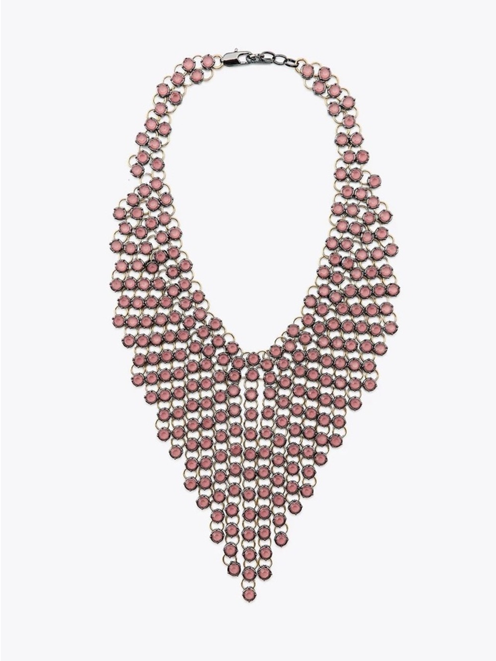 Zara Waterfall Necklace in Pastel Pink